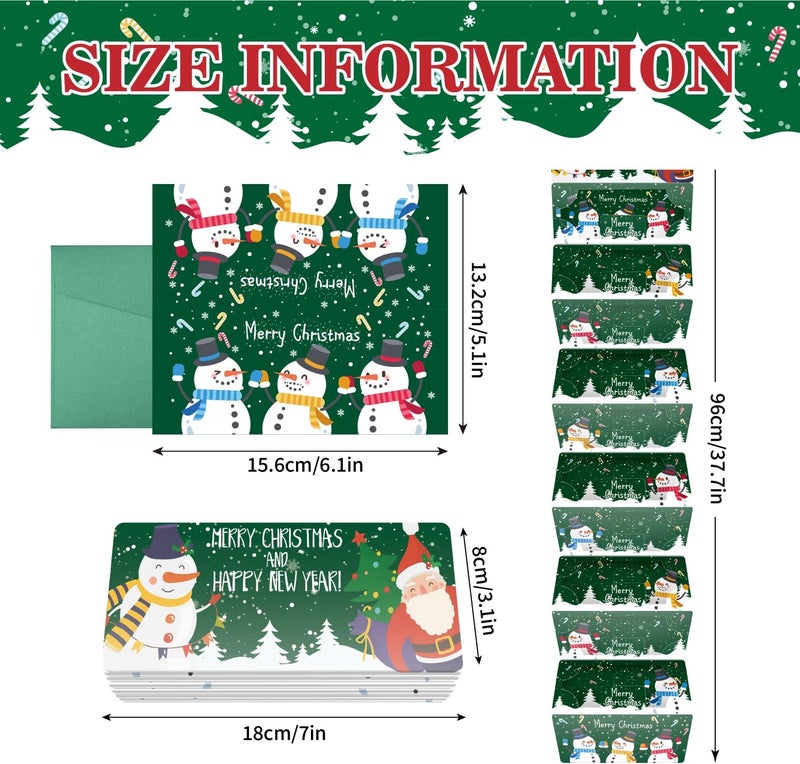Jaywayang Christmas Money or Gift Card Holder with 10 Slots, Surprise Cash Envelope Holders for Men Women Girls Boys (Green) - Image 2